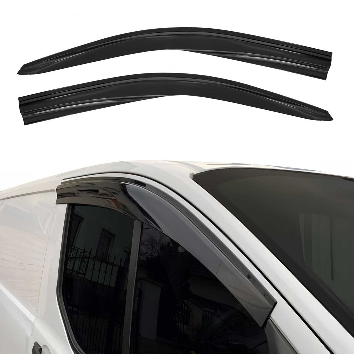 Windabweiser Regenabweiser für Mercedes Vito W639 2003-2014 Schwarz 2tlg