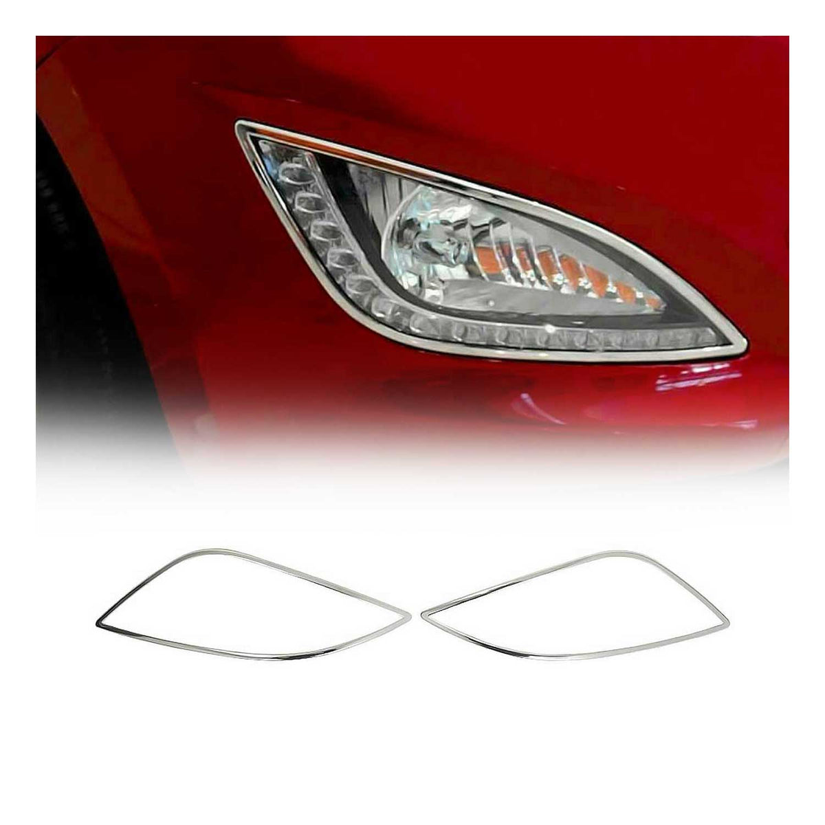 Nebelscheinwerfer Rahmen Umrandung für Hyundai i20 Facelift 2012-2014 Chrom 2x Namma Markt