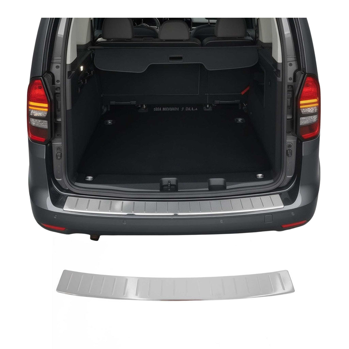 Ladekantenschutz Stoßstange für VW Caddy V 2020-2026 Chrom Edelstahl gebürstet
