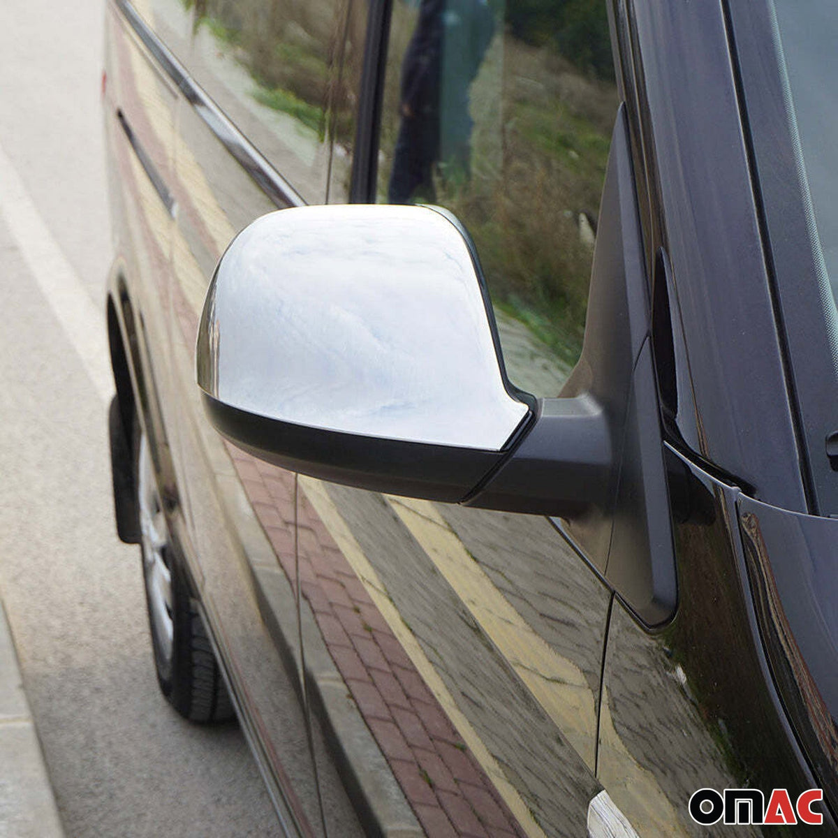 Spiegelkappen Spiegelabdeckung für VW Multivan T5 2009-2015 Chrom ABS Silber