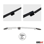 Dachreling Relingträger für Peugeot Boxer II 2006-2024 L3 H2 Alu Schwarz 2 tlg