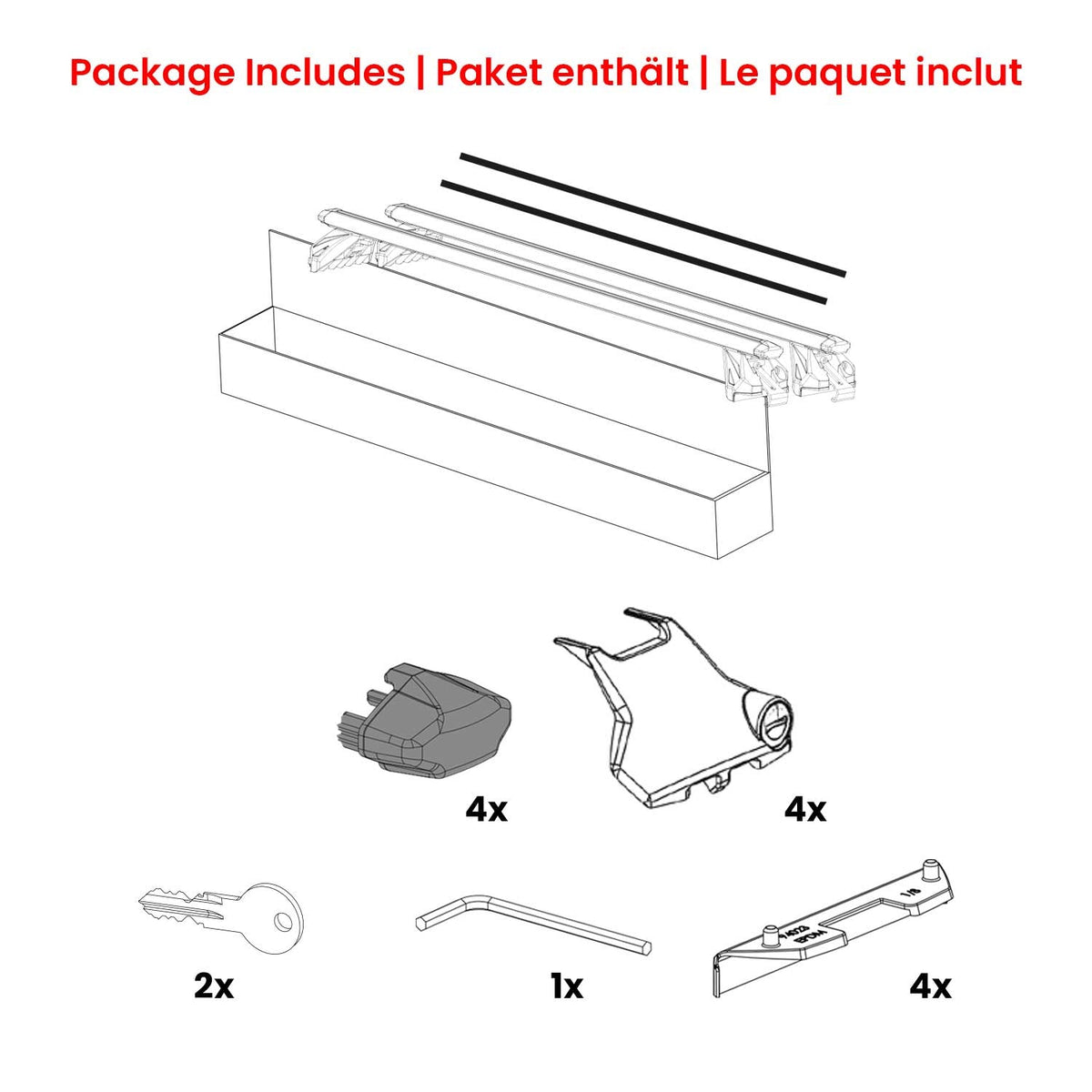Dachträger Grundtäger für Audi Q7 2005-2015 100kg Aluminium Schwarz 2 tlg ABE