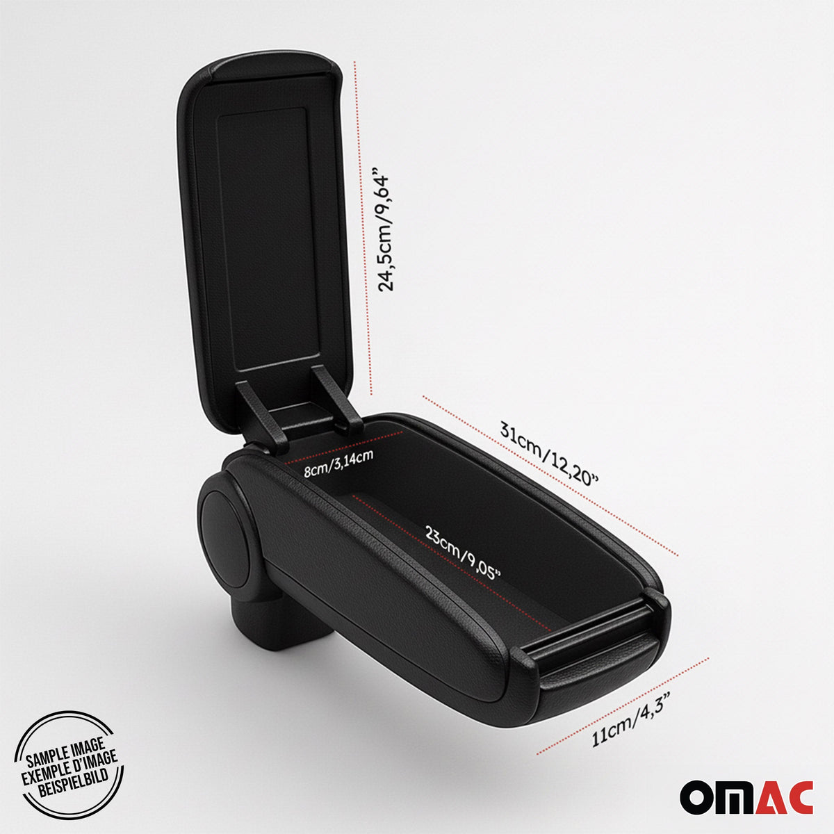 Mittelarmlehne Armlehne für Citroen Nemo 2008-2021 PU-Leder ABS Schwarz