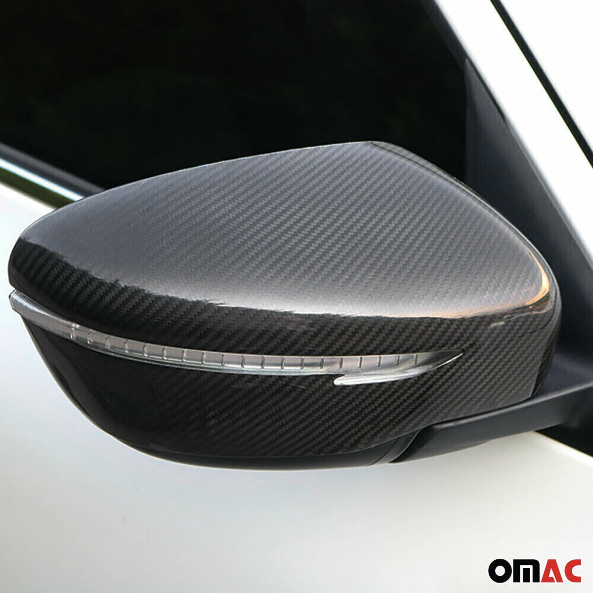 Spiegelkappen Spiegelabdeckung für Nissan Qashqai J11 2014-21 Kohlefaser Carbon