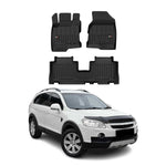 OMAC Gummi Fußmatten für Chevrolet Captiva 2006-2018 Premium Gummi Schwarz 3tlg