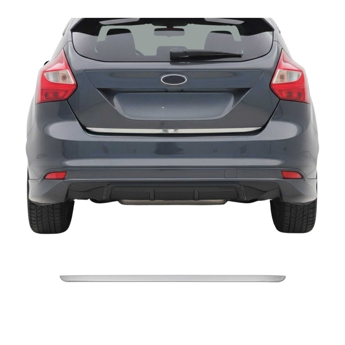 Kofferraumleiste Heckleiste für Ford Focus Schrägheck 2011-2015 Edelstahl Chrom