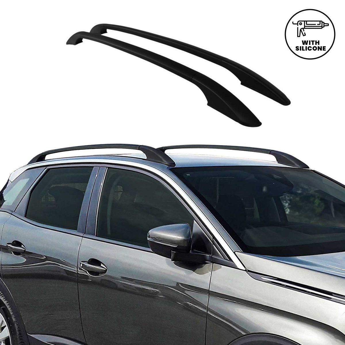 Alu Dachreling Relingträger für Skoda Rapid Spaceback 2013-2019 Schwarz