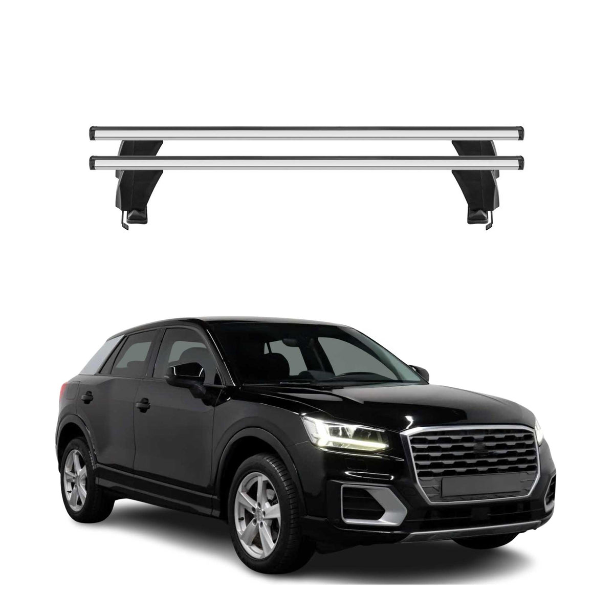 Menabo Dachträger Grundtäger für Audi Q2 2017-2026 50kg Aluminium Silber 2 tlg Namma Markt