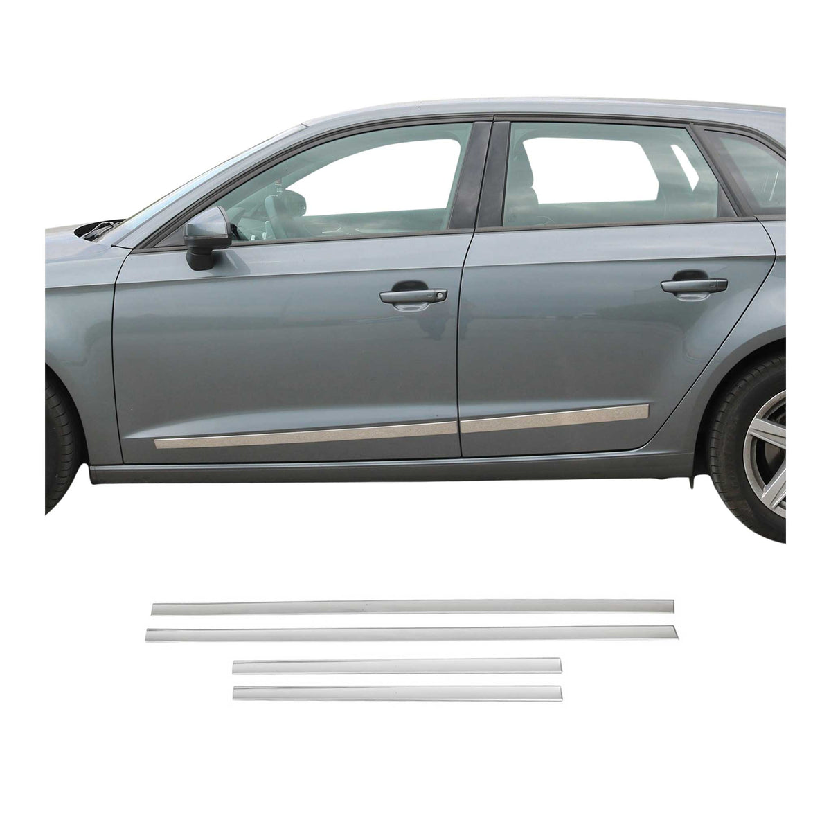 Türschutz Türleiste Seitentürleiste für Suzuki Grand Vitara 2005-2015 Chrom 4x
