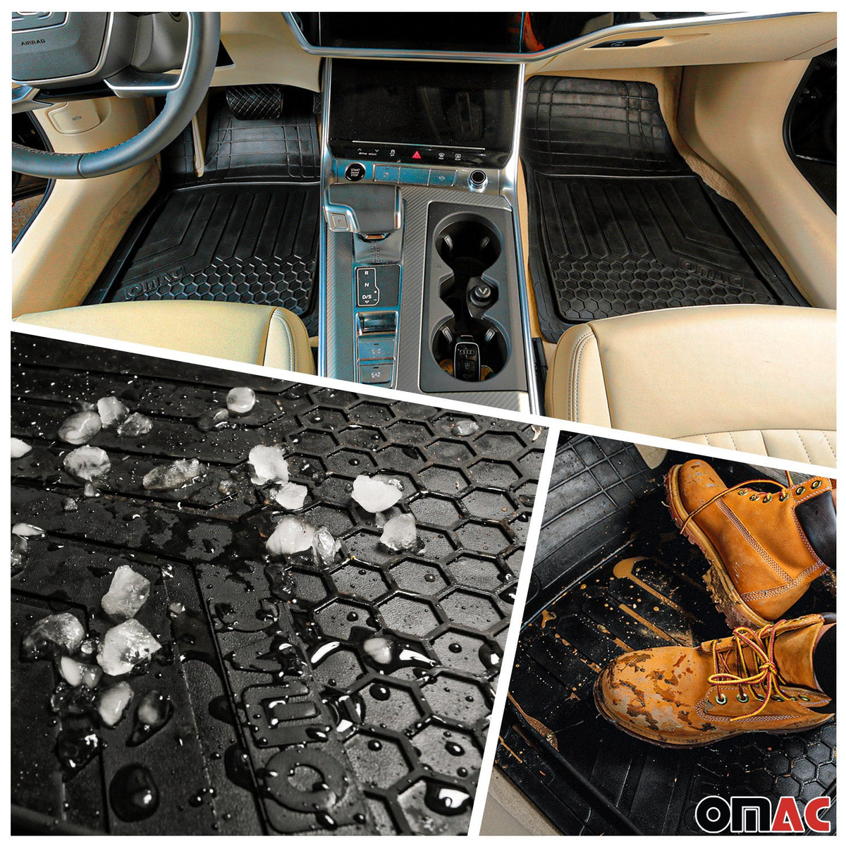 Gummimatten & Kofferraumwanne Set für Opel Crossland X Antirutsch Universal
