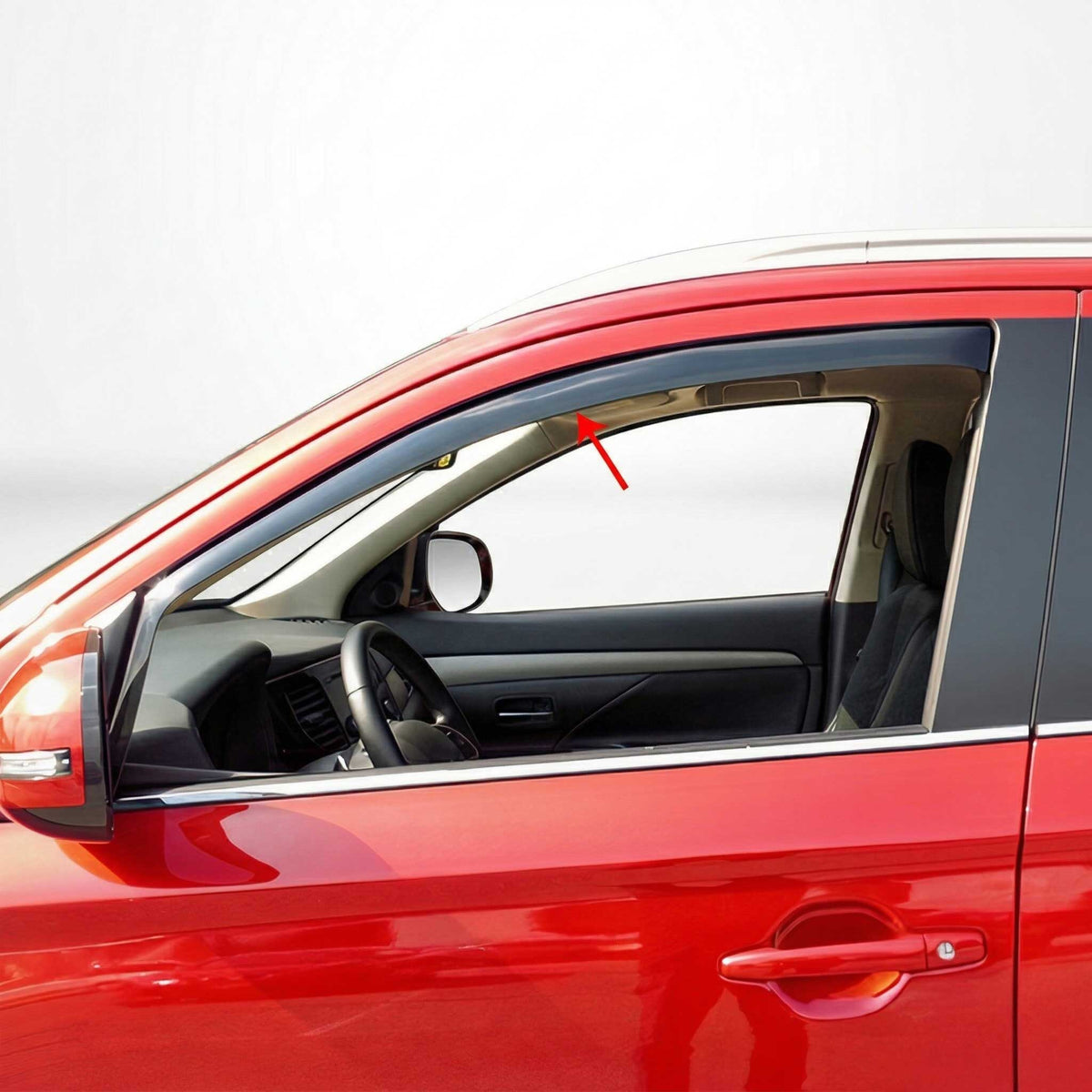 Windabweiser Regenabweiser für Mitsubishi Outlander 2013-2021 Dunkel Acryl 2tlg