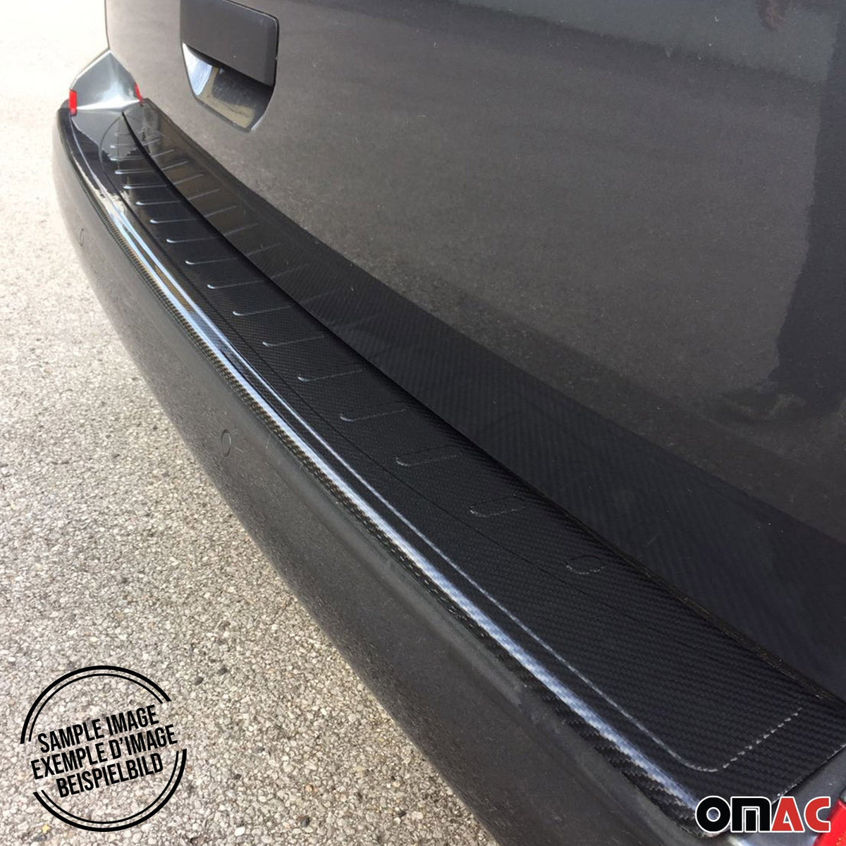 Ladekantenschutz Stoßstange für VW Passat B7 Limo 2010-2014 Echt Carbon Schwarz