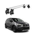 Menabo Dachträger Grundtäger für Opel Crossland X 2017-2024 50kg Stahl Silber 2x