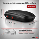 OMAC Dachbox Dachkoffer Gepäckbox 320 Liter Carbonlook Abschließbar Autobox TÜV