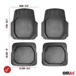 Fußmatten Gummimatten 3D Matte für Cadillac Gummi Universal Schwarz 4Tlg