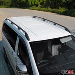 Dachreling Dachgepäckträger für VW Caddy Maxi 2010-2015 L2 Langer  Alu Schwarz