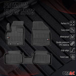 OMAC Gummi Fußmatten für Toyota Yaris Hybrid 2020-2026 Premium Gummi Schwarz 3x