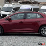 Fensterleisten Zierleisten für Renault Megane Limo 2016-2022 Chrom Dunkel 12x