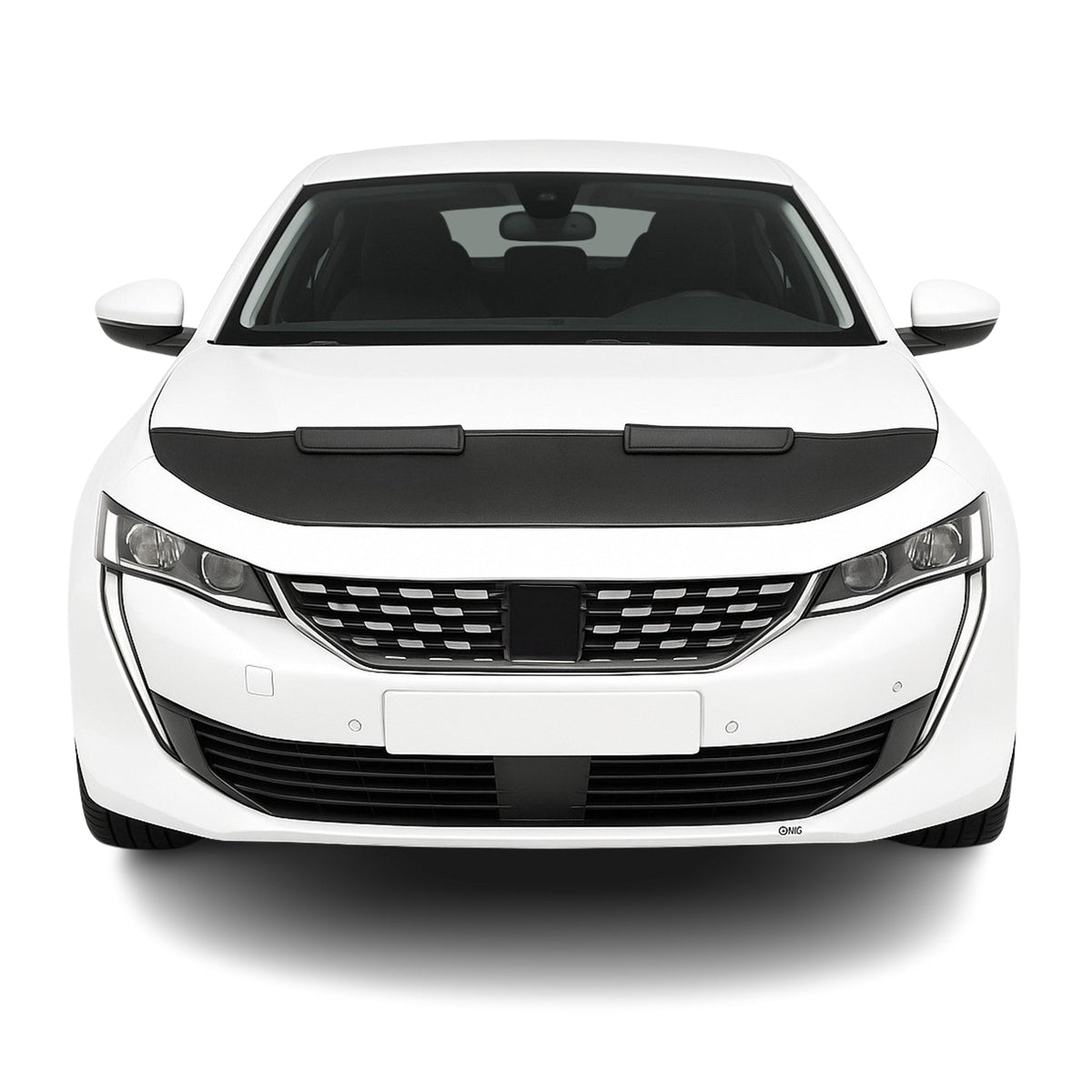 Haubenbra Steinschlagschutz Bonnet Bra für Peugeot 508 2018-2025 Schwarz Halb