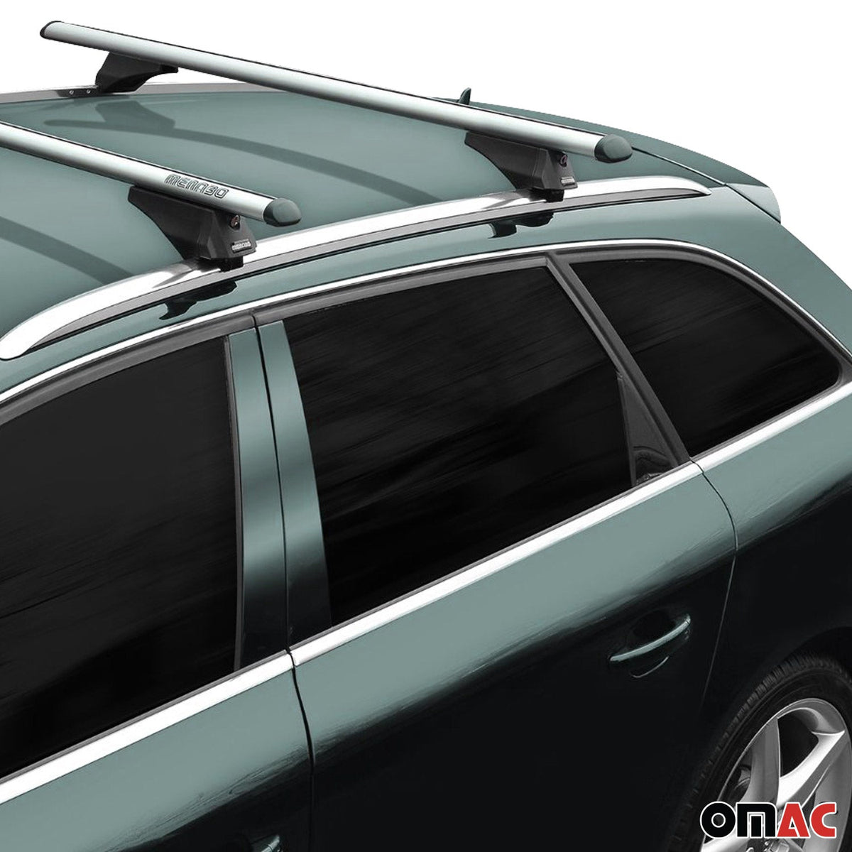 Menabo Dachträger Grundtäger für Volvo XC60 mk1 2008-2017 75kg Alu Silber 2x