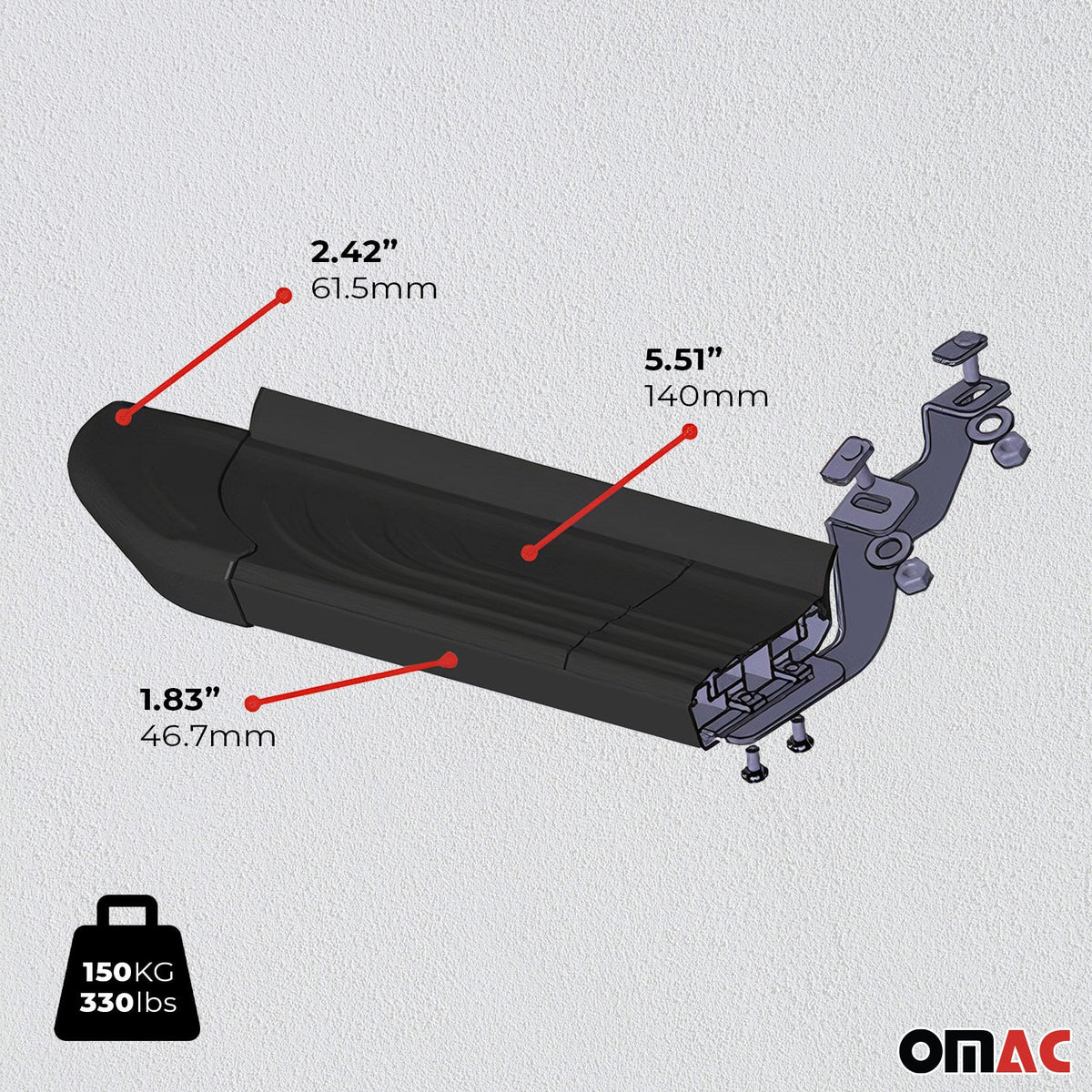 Trittbretter Seitenschweller für Isuzu D-Max DoubleCab 2002-2012 Alu Schwarz 2x