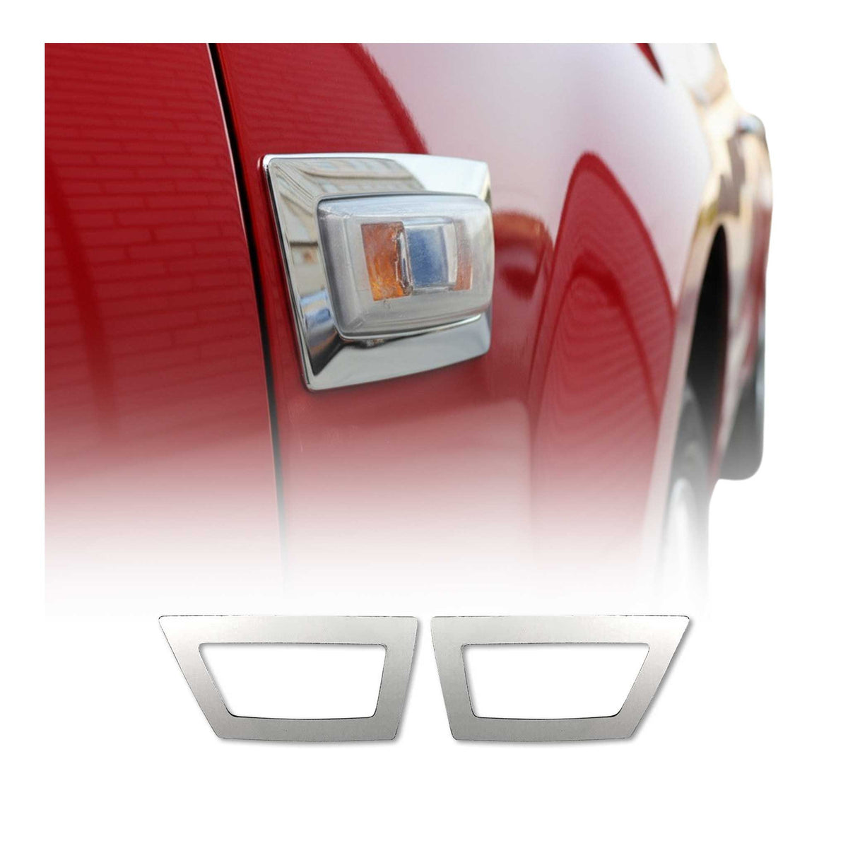 Blinkerrahmen Signalblende Blinker für Dacia Dokker 2012-2021 Edelstahl Chrom