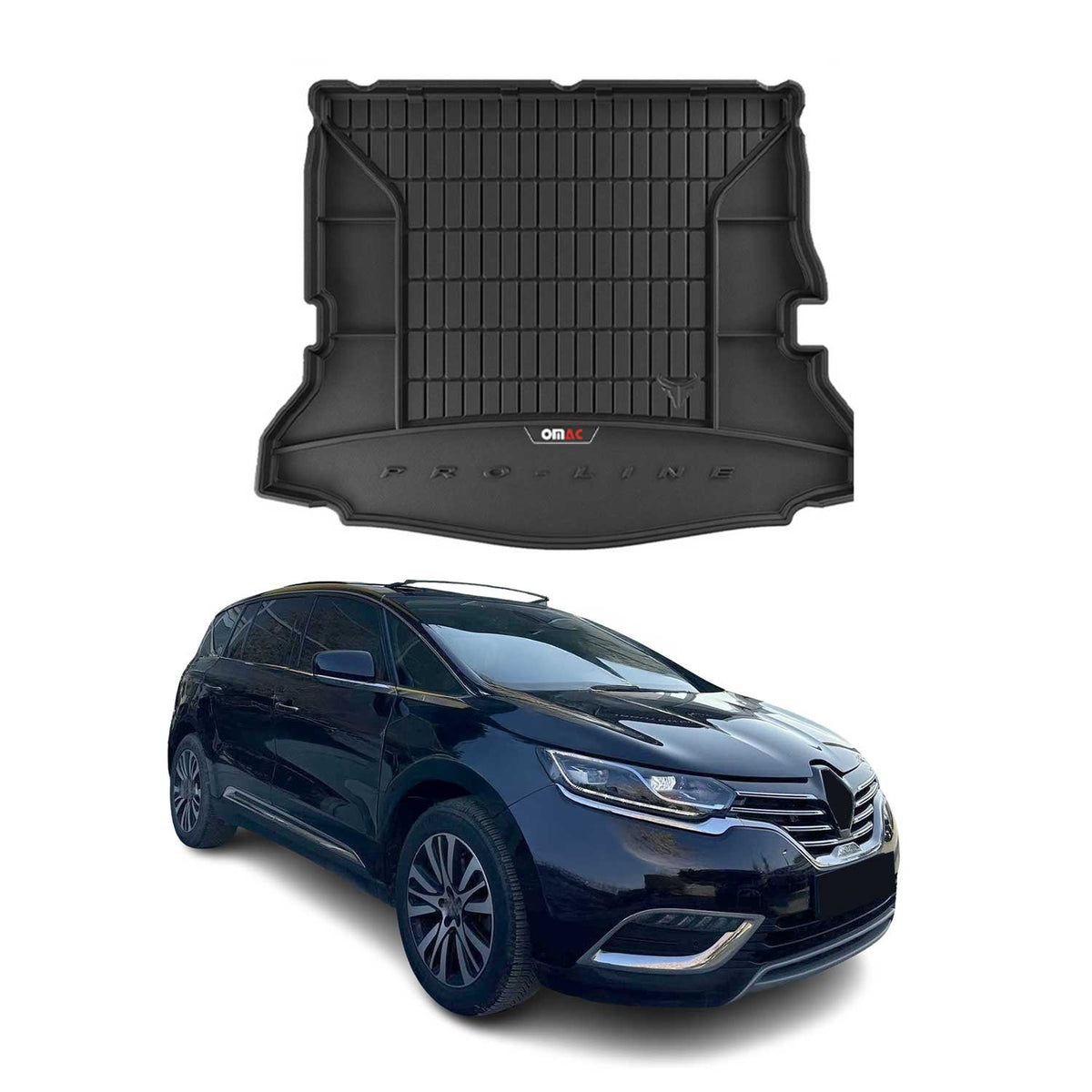 OMAC Gummi Kofferraumwanne für Renault Espace 2015-2020 TPE Laderaumwanne