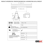 Menabo Dachträger Grundtäger für Mercedes Citan W415 2012-2021 75kg Schwarz 2x
