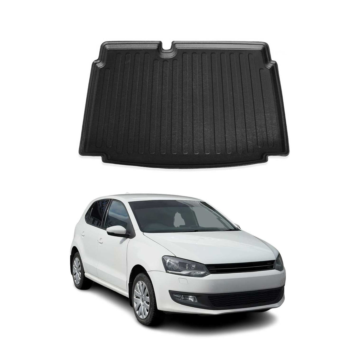 Kofferraumwanne Laderaumwanne für VW Polo 2009-2014 Schrägheck 5tür Gummi TPE