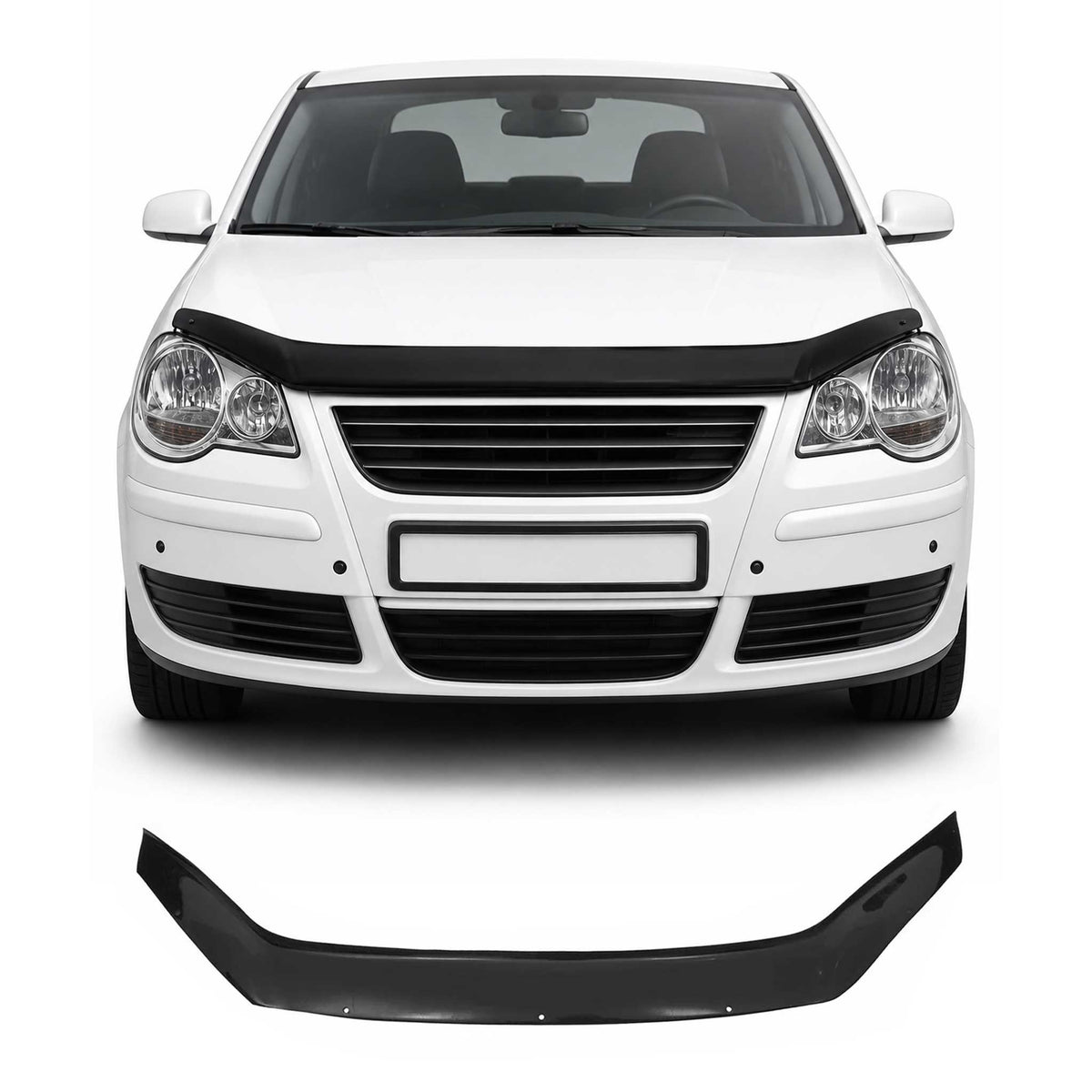 Motorhaube Deflektor Insekten Steinschlagschutz für Volkswagen Polo 2005-2009