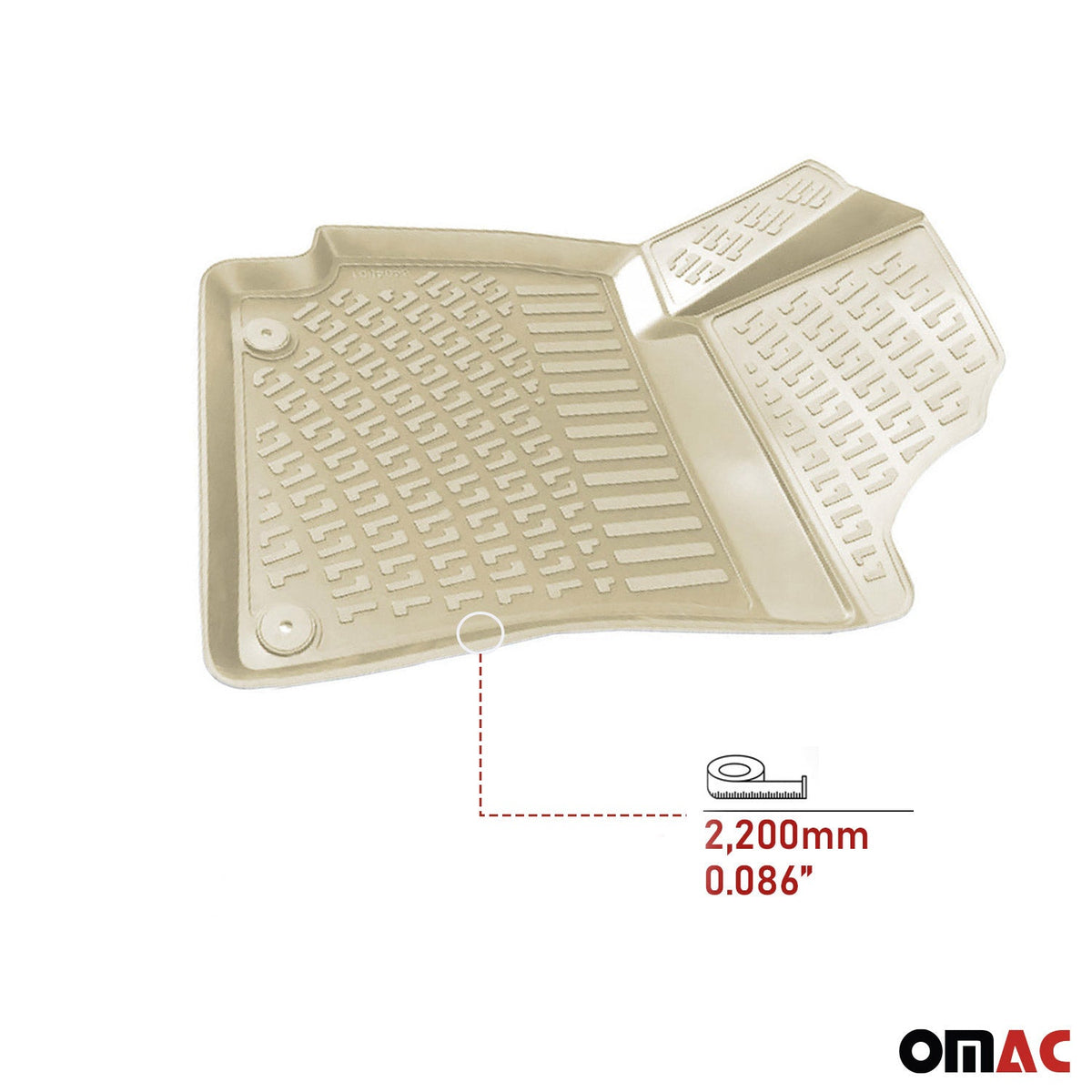 Fußmatten 3D Gummimatten für Opel Insignia B 2017-2022 Gummi TPE Beige 4tlg