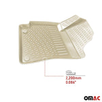 Fußmatten 3D Gummimatten für Opel Insignia B 2017-2022 Gummi TPE Beige 4tlg