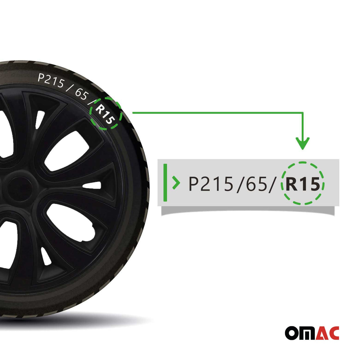 4x Radkappen Radzierblenden Radblenden für 15" Zoll Stahlfelgen Schwarz