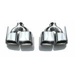 Auspuffblende Endrohr für Mercedes GL GLS 2006-2026 Doppel Edelstahl Chrom 2tlg