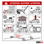 Dachträger Grundtäger für MG ZS 2017-2026 90kg Aluminium Schwarz 2 tlg ABE