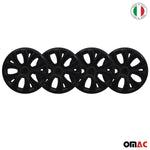 4x Radkappen Radzierblenden Radblenden für 15" Zoll Stahlfelgen Schwarz