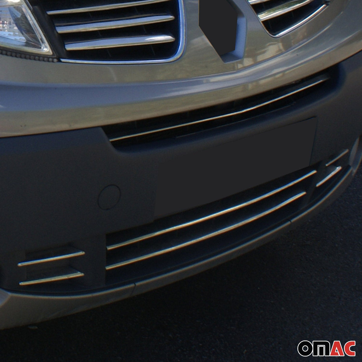 Kühlergrill Leisten Grillleisten für Renault Trafic 2008-2014 Edelstahl Chrom 6x