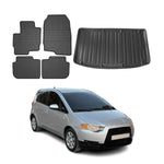 Fußmatten & Kofferraumwanne Set für Mitsubishi Colt CZ3 5 Türer 2008-2013 Gummi
