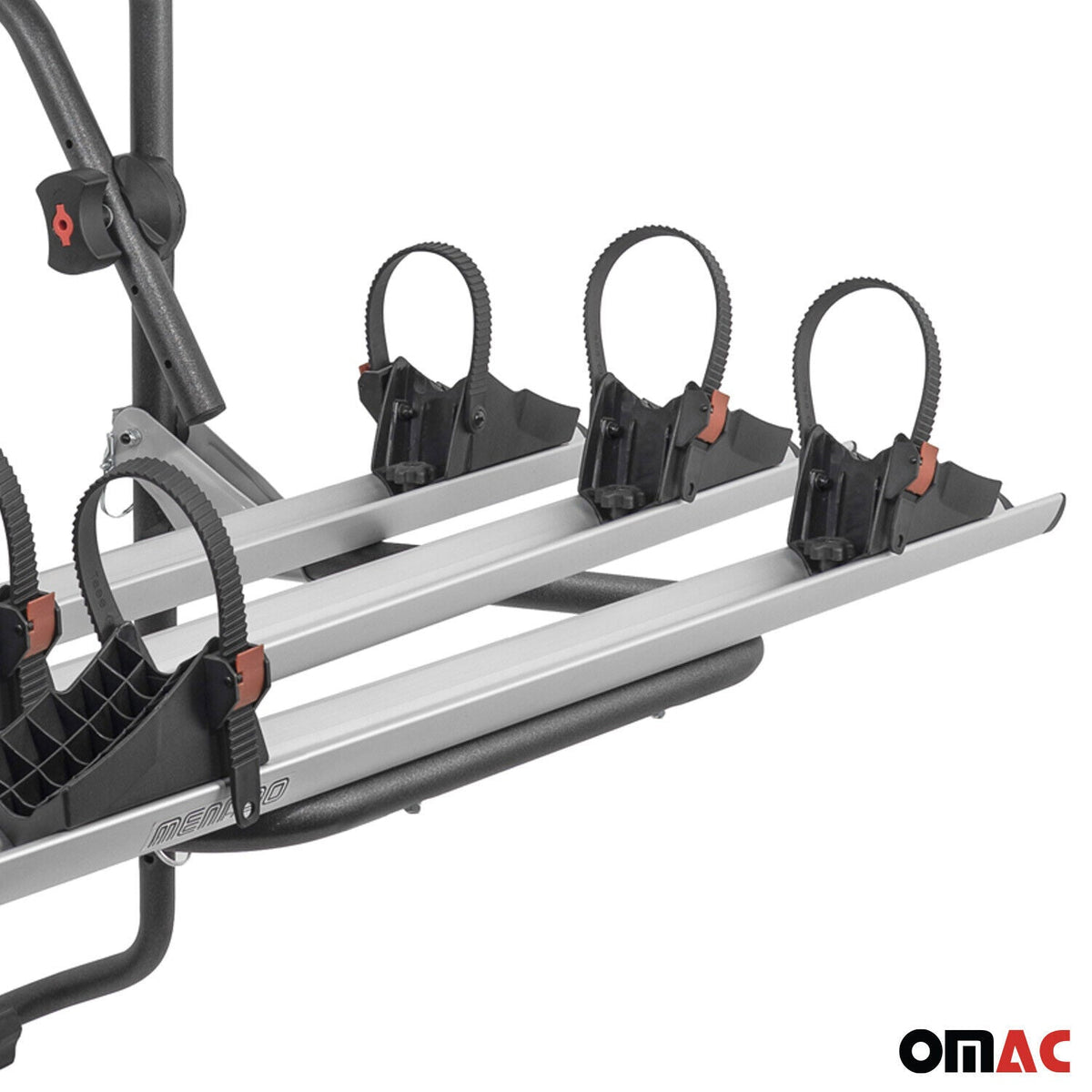 Menabo Fahrradträger 3 Fahrräder für Seat Leon 2005-2026 Alu Schwarz Silber