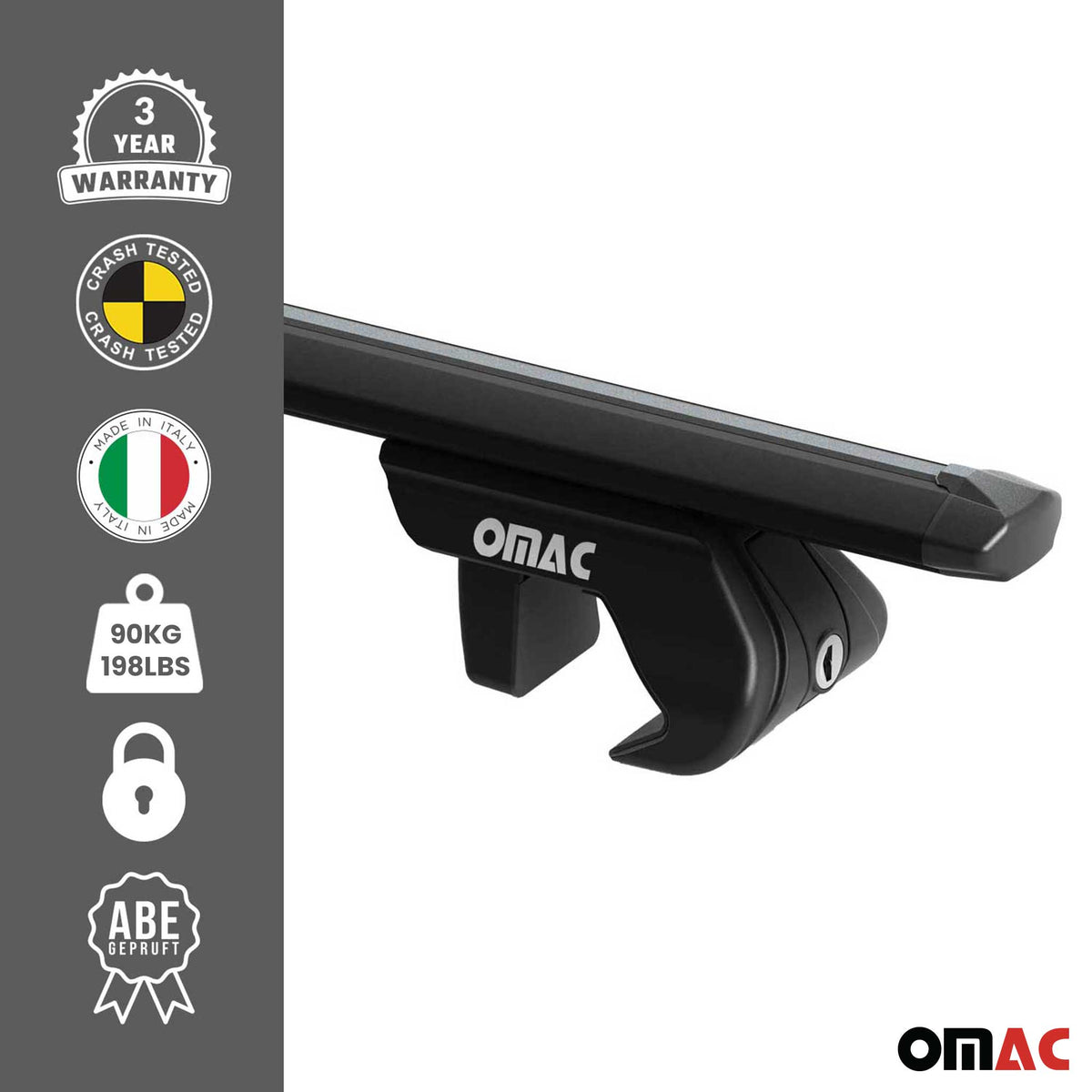 Dachträger Grundtäger für Ford Ranger 2011-2022 4 tür 90kg Alu Schwarz 2 tlg ABE
