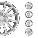 4x Radkappen Radzierblenden Radblenden für 15" Zoll Stahlfelgen Grau weiß