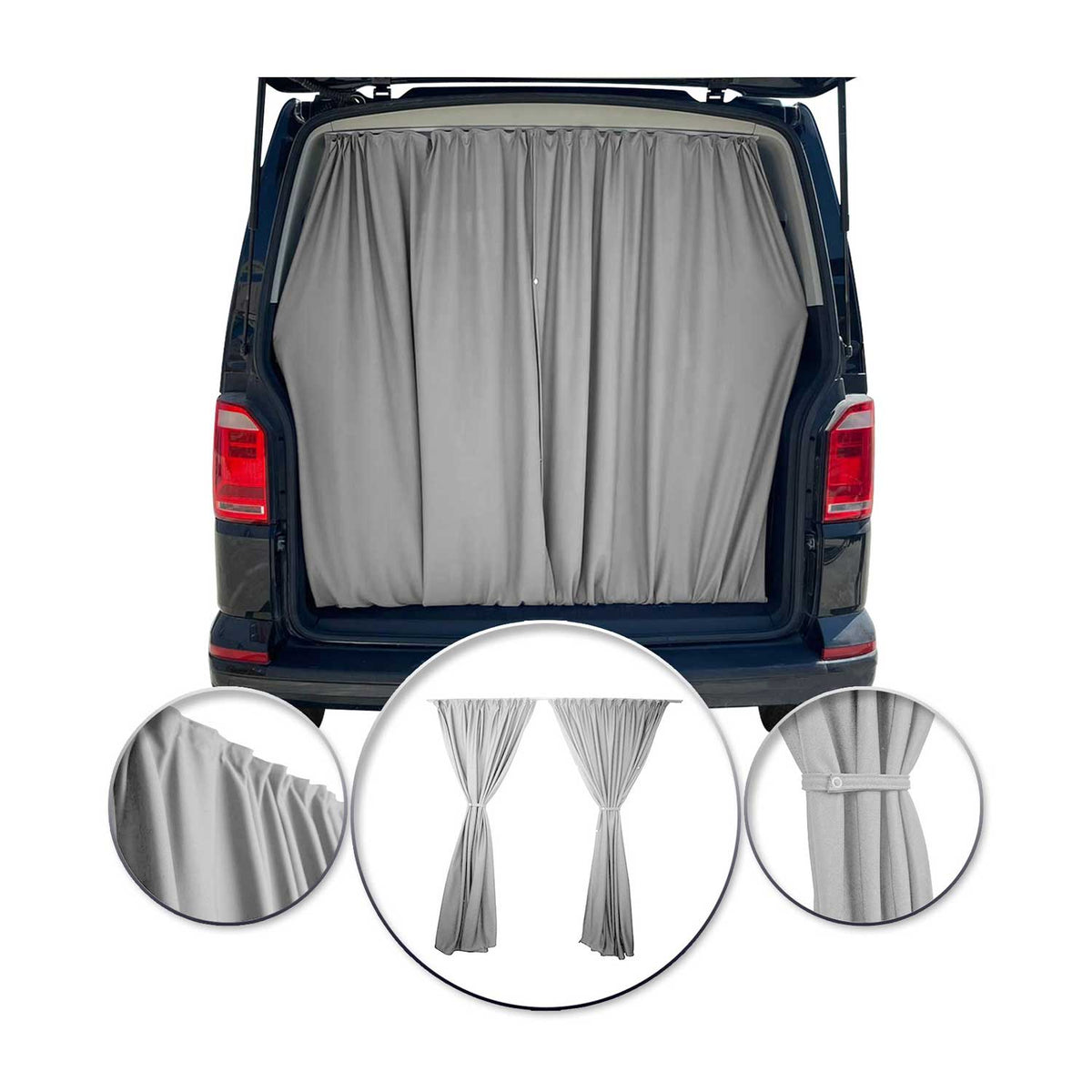 Maß Gardinen Sonnenschutz für Renault Kangoo Heckklappe Vorhänge Grau