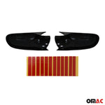 Spiegelkappen Spiegelabdeckung für Renault Megane 2004-2010 ABS Schwarz Glanz