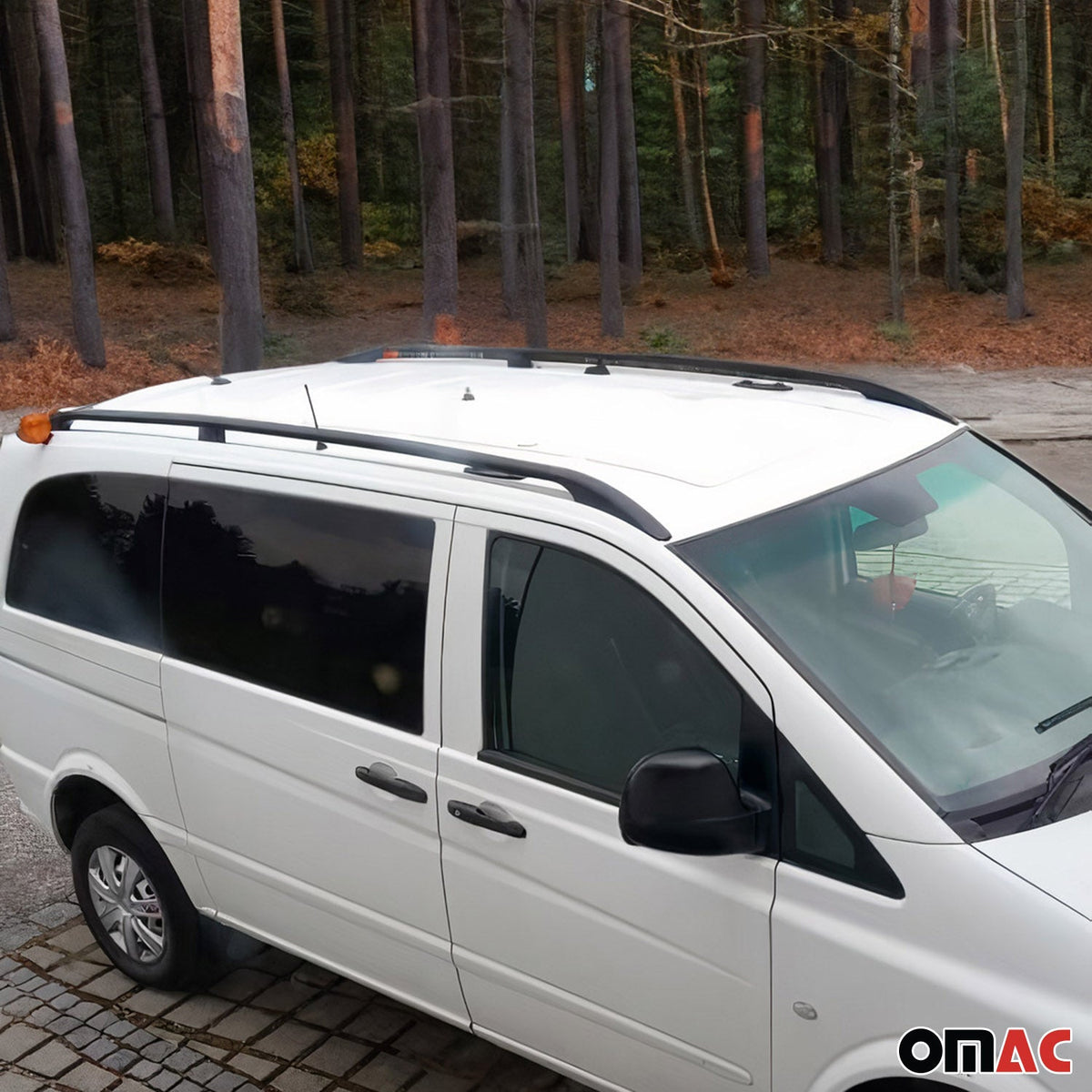 Dachreling Dachgepäckträger für Renault Kangoo 2008-2021 Kurzer Alu Schwarz