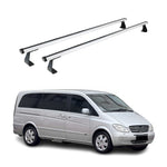 Dachträger Grundtäger für Mercedes Vito W639 2003-2014 75kg Alu Silber 2tlg