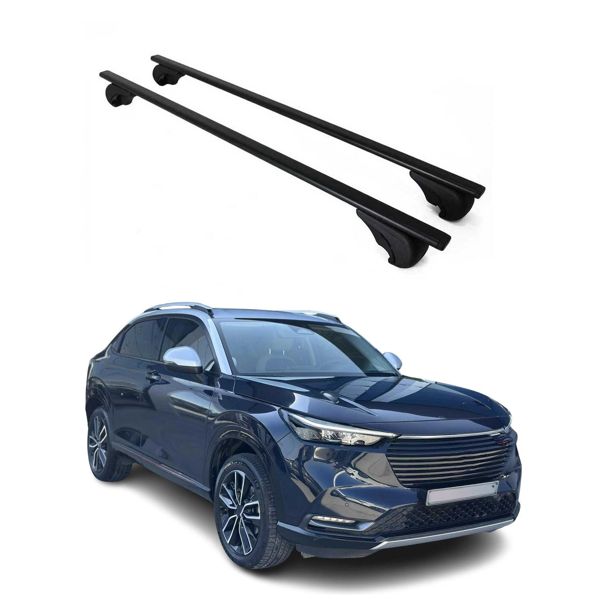 Dachträger Grundträger für Honda HR-V 2021-2026 75kg Stahl Schwarz 2 tlg