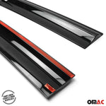 4x Windabweiser Regenabweiser für VW Golf 1991-1998 Schrägheck Kombi Dunkel
