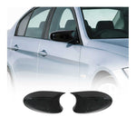 Spiegelkappen Spiegelabdeckung für BMW 3er E90 2005-2008 ABS Schwarz Glanz 2tlg