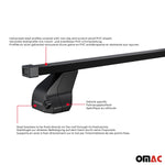 Menabo Dachträger für BMW 1er E87 E81 2004-2011 75kg Schwarz Stahl 2x