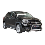 Edelstahl Seitenschweller Schwellerrohre für Fiat 500X Typ 334 2015-2024 Schwarz